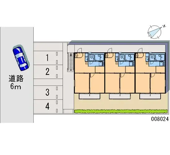 ★手数料０円★熊谷市籠原南２丁目　月極駐車場（LP）